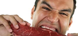 Ўжыванне мужчынам мяса для павышэння патэнцыі